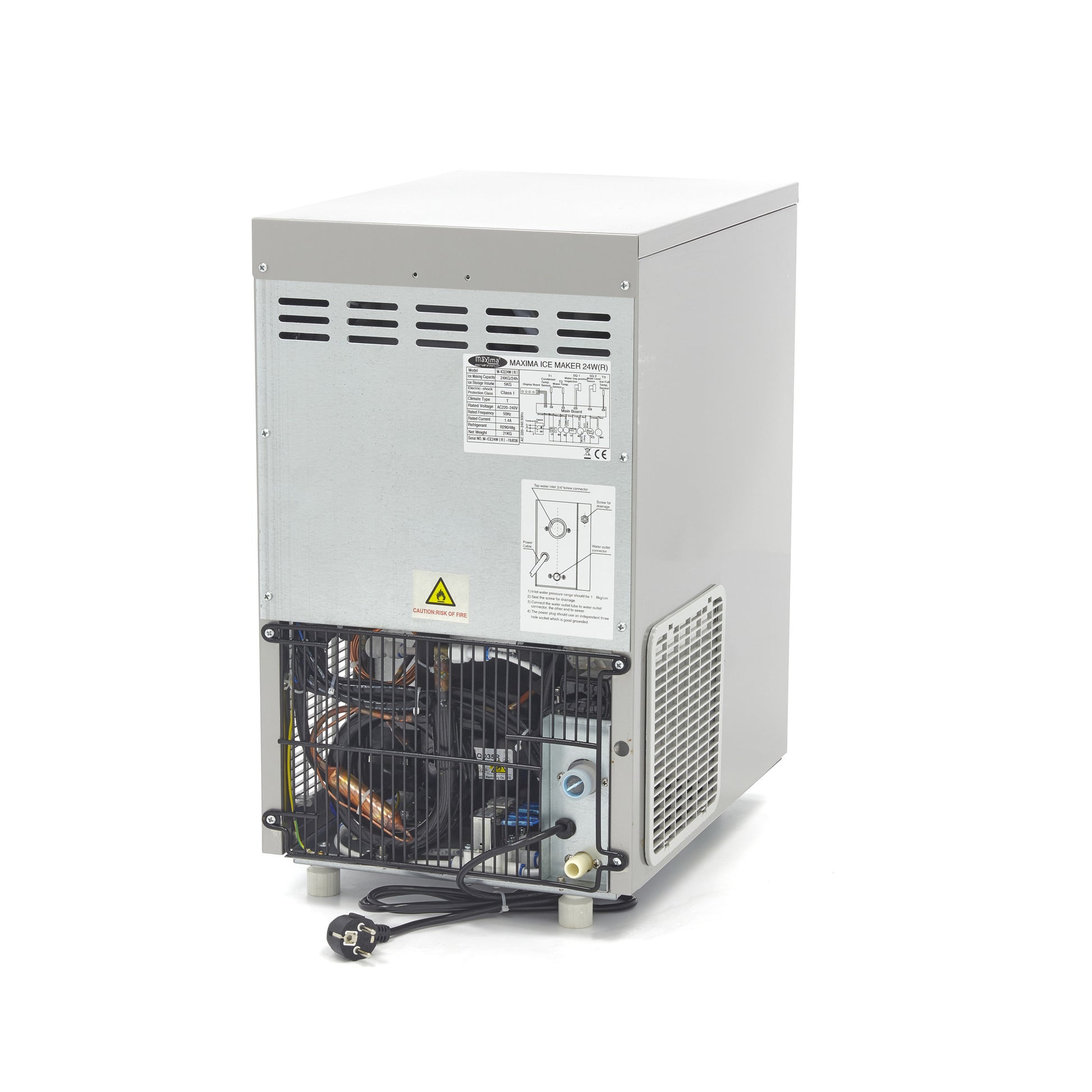 Machine à glaçons - 24 kg/jour - Glaçons en forme de balle - Refroidie à l'eau 24 L 320 W Maxima - vue 5 - Machine à glaçons creux pro CHR - Cuistéo