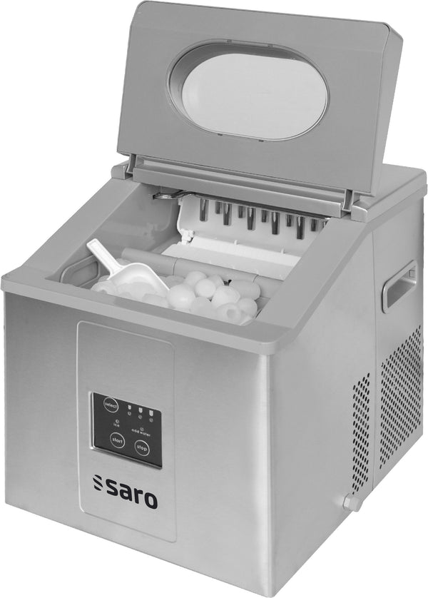 Machine Glaçons - 15kg/24h - 1,4kg Stock - 356x398x430mm - R600a 2 L - Saro