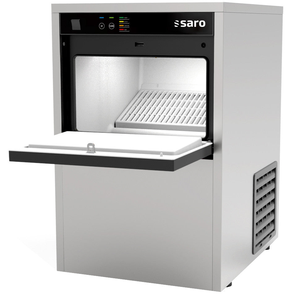 Machine Glaçons UV - 20kg/24h - 3,5kg Stock - 380x477x590mm - R600a Saro - Machine à glaçons creux professionnel CHR - matériel cuisine pro - Cuistéo