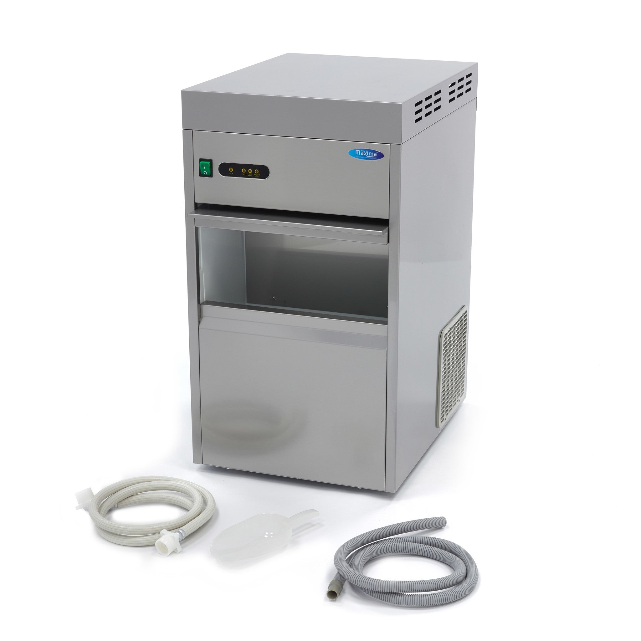 Machine à glaçons - 50 kg/jour - Concassé/en écailles - Refroidie à l'eau 50 L 330 W Maxima - vue 2 - Machine à glaçons écaille pro CHR - Cuistéo
