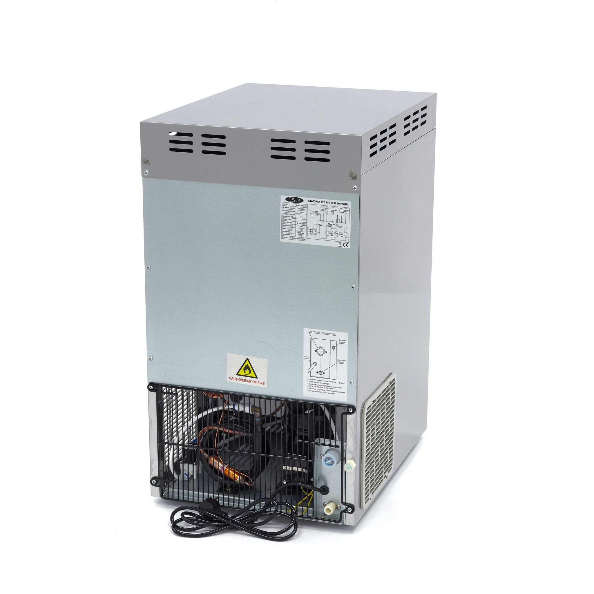 Machine à glaçons - 50 kg/jour - Concassé/en écailles - Refroidie à l'eau 50 L 330 W Maxima - vue 3 - Machine à glaçons écaille pro CHR - Cuistéo