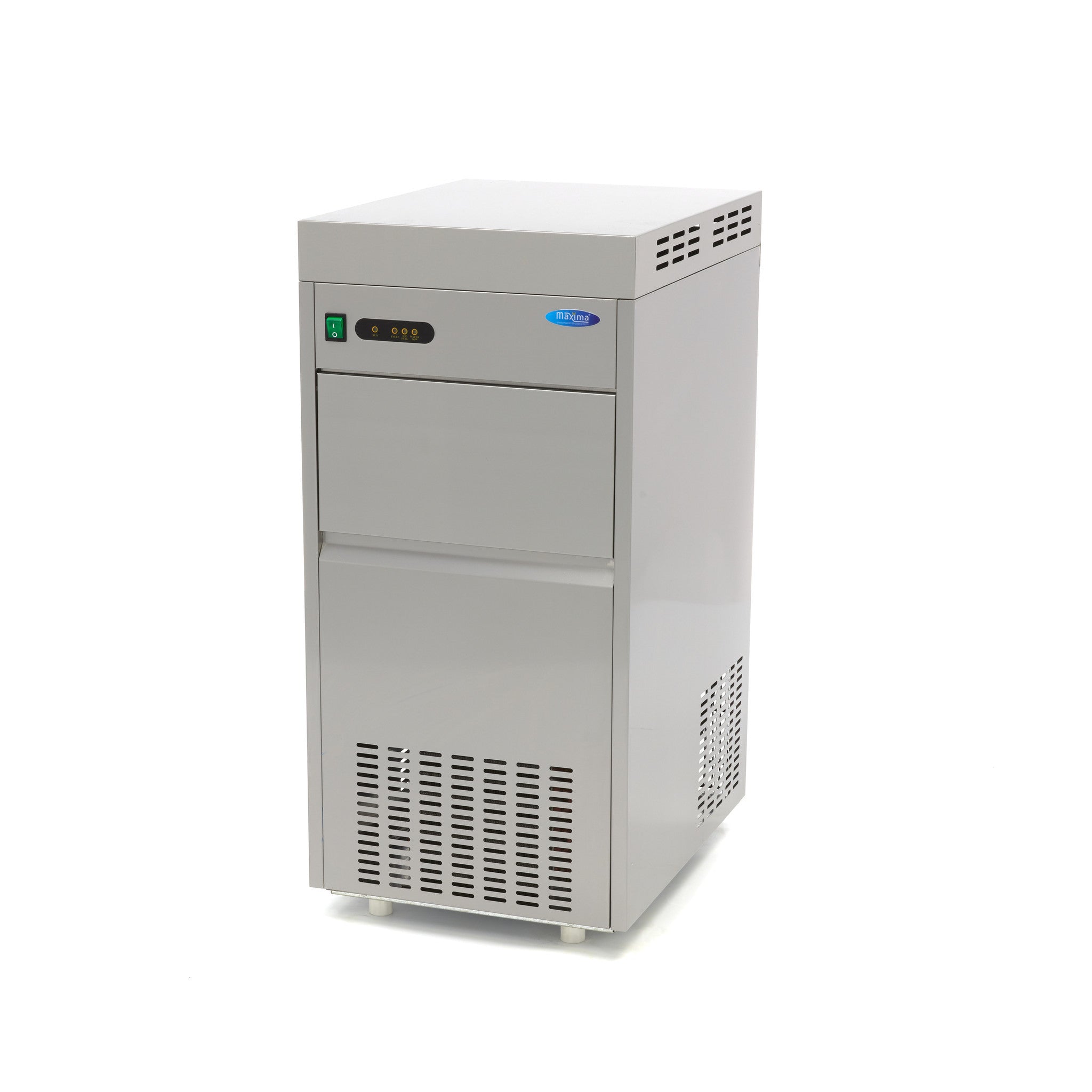 Machine à glaçons - 85 kg/jour - Concassée/en écailles - Refroidie à l'eau 85 L 550 W Maxima - Machine à glaçons écaille professionnel CHR - matériel cuisine pro - Cuistéo
