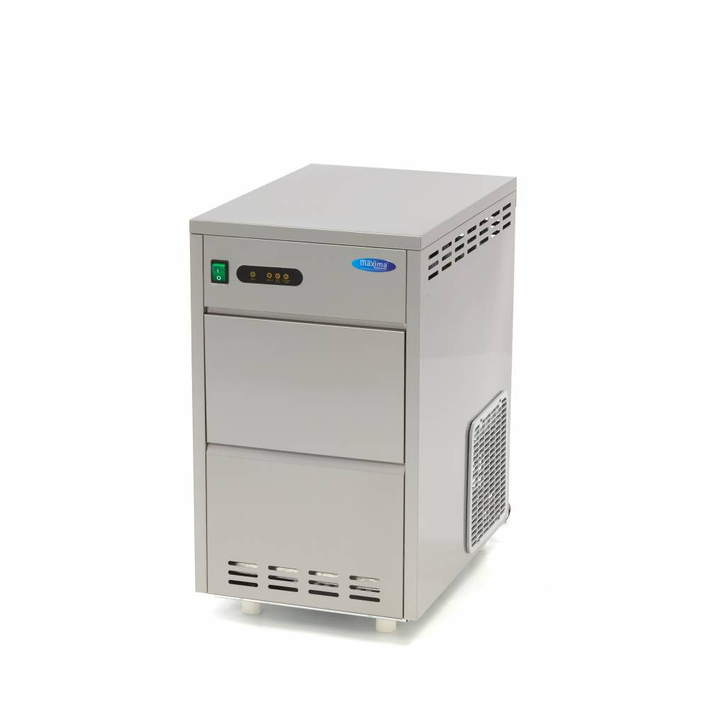 Machine à glaçons - 30 kg/jour - Concassée/En flocons - Refroidie à l'air 30 L 215 W Maxima - Machine à glace pilée professionnel CHR - matériel cuisine pro - Cuistéo