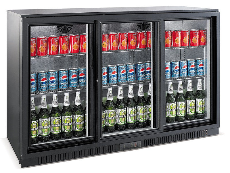 Arrière bar réfrigérée noir 1350x520x850 mm 320 L 0.265 kW Combisteel - Arrière-bar réfrigéré professionnel CHR - matériel cuisine pro - Cuistéo