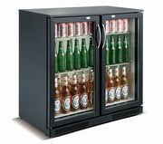 Arrière bar réfrigéré noir 2 portes 900x500x900 mm 198 L 0.24 kW Combisteel - Arrière-bar réfrigéré professionnel CHR - matériel cuisine pro - Cuistéo