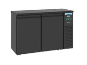 Arrière bar réfrigéré noir 2 portes 1380x550x950 mm 320 L 0.36 kW Combisteel - Arrière-bar réfrigéré professionnel CHR - matériel cuisine pro - Cuistéo