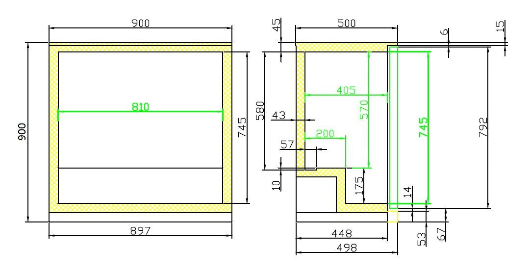 Arrière bar réfrigérée noir 2 portes coulissantes 900x500x900 mm 198 L 0.24 kW Combisteel - vue 3 - Arrière-bar réfrigéré pro CHR - Cuistéo