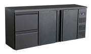 Arrière bar réfrigérée noir 2 portes et 2 tiroirs 2002x513x860 mm 537 L 0.28 kW Combisteel - Arrière-bar réfrigéré professionnel CHR - matériel cuisine pro - Cuistéo