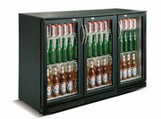 Arrière bar réfrigéré noir 3 portes 1335x500x900 mm 298 L 0.3 kW Combisteel - Arrière-bar réfrigéré professionnel CHR - matériel cuisine pro - Cuistéo