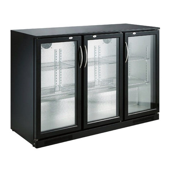 Arrière bar réfrigéré noir 3 portes 1335x500x900 mm 298 L 0.3 kW Combisteel - vue 2 - Arrière-bar réfrigéré pro CHR - Cuistéo