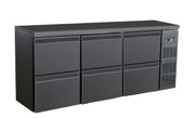 Arrière bar réfrigérée noir 6 tiroirs 2002x513x860 mm 537 L 0.28 kW Combisteel - Arrière-bar réfrigéré professionnel CHR - matériel cuisine pro - Cuistéo