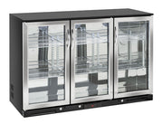Arrière bar réfrigérée 3 portes vitrées BBA 348 - Cool Head 1335x500x900 mm 338 L 215 W Coolhead - Arrière-bar réfrigéré professionnel CHR - matériel cuisine pro - Cuistéo