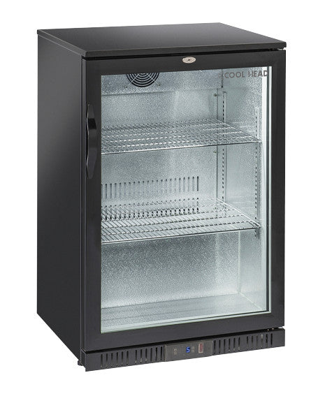 Arrière bar réfrigérée porte vitrée battante BBC 138 - Cool Head 600x520x900 mm 133 L 180 W Coolhead - Arrière-bar réfrigéré professionnel CHR - matériel cuisine pro - Cuistéo