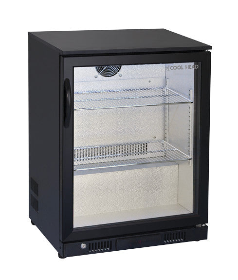 Arrière bar réfrigérée porte vitrée battante BBC 186 - Cool Head 600x500x860 mm 128 L 135 W Coolhead - Arrière-bar réfrigéré professionnel CHR - matériel cuisine pro - Cuistéo