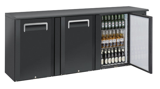 Arrière bar réfrigérée portes pleines QB 300 - Cool Head 2085x515x860 mm 500 L 351 W Coolhead - Arrière-bar réfrigéré professionnel CHR - matériel cuisine pro - Cuistéo