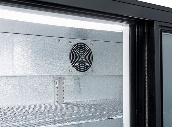 Arrière bar réfrigérée portes vitrées coulissantes BBC 386 S - Cool Head 1335x500x860 mm 318 L 215 W Coolhead - vue 2 - Arrière-bar réfrigéré pro CHR - Cuistéo