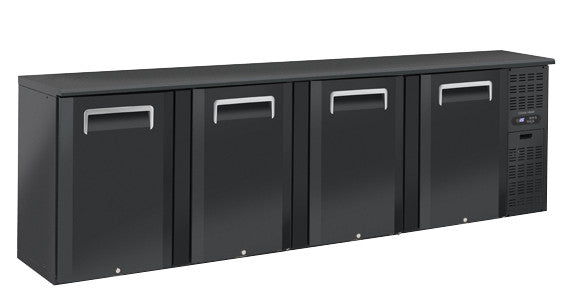 Comptoir arrière bar avec portes pleines QB 400 - Cool Head 2540x515x860 mm 618 L 385 W Coolhead - Arrière-bar réfrigéré professionnel CHR - matériel cuisine pro - Cuistéo