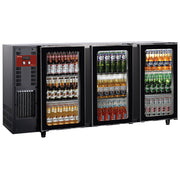 Réfrigérateur à boissons 3 port. vitrées 579L. horiz. - Diamond