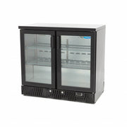 Arrière bar - 227L - 2 portes - 4 étagères inox 200 W Maxima - Arrière-bar réfrigéré professionnel CHR - matériel cuisine pro - Cuistéo