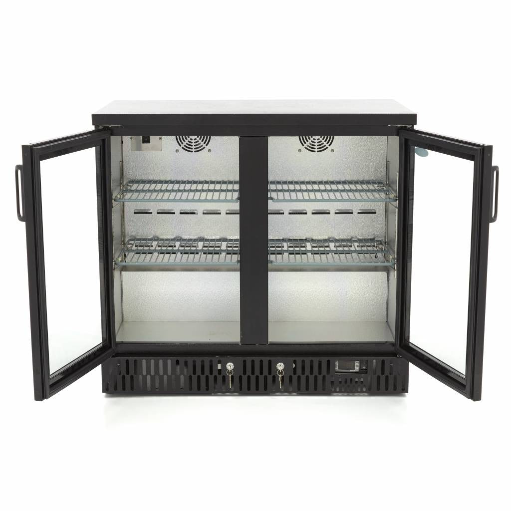 Arrière bar - 227L - 2 portes - 4 étagères inox 200 W Maxima - vue 4 - Arrière-bar réfrigéré pro CHR - Cuistéo