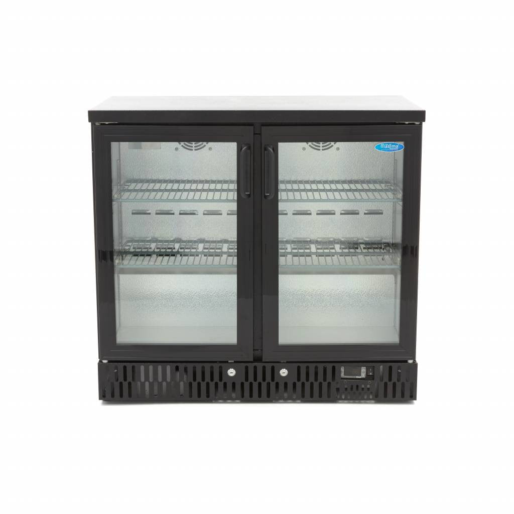 Arrière bar - 227L - 2 portes - 4 étagères inox 200 W Maxima - vue 5 - Arrière-bar réfrigéré pro CHR - Cuistéo