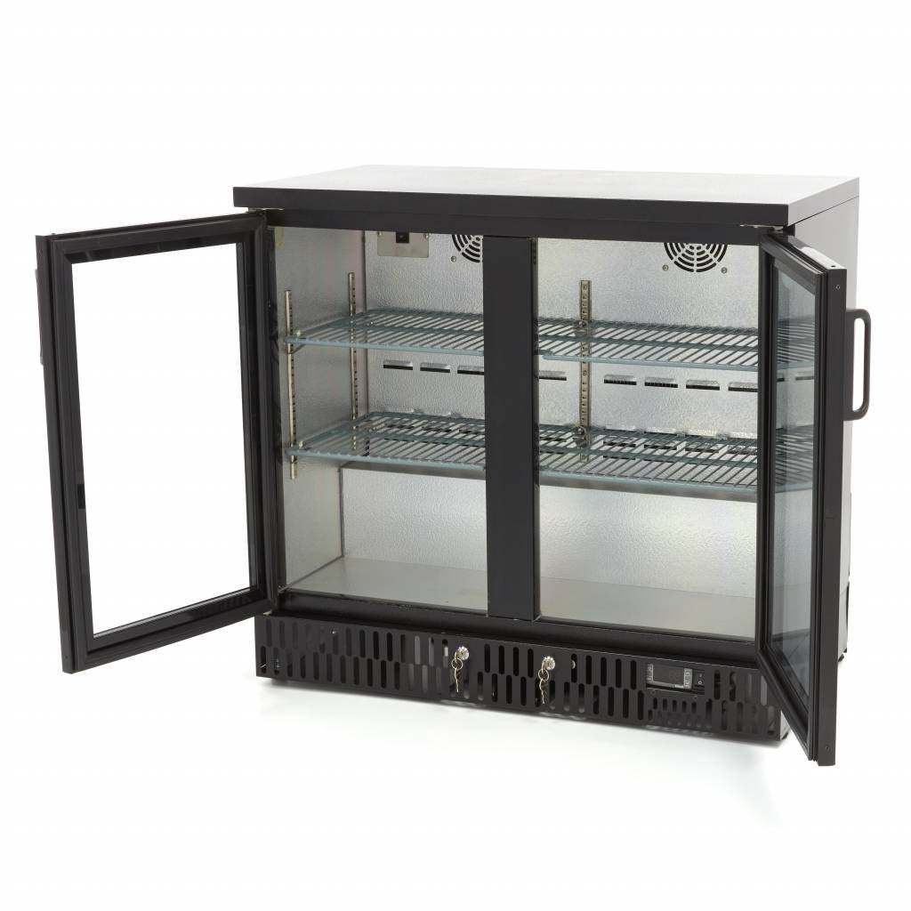 Arrière bar - 227L - 2 portes - 4 étagères inox 200 W Maxima - vue 6 - Arrière-bar réfrigéré pro CHR - Cuistéo