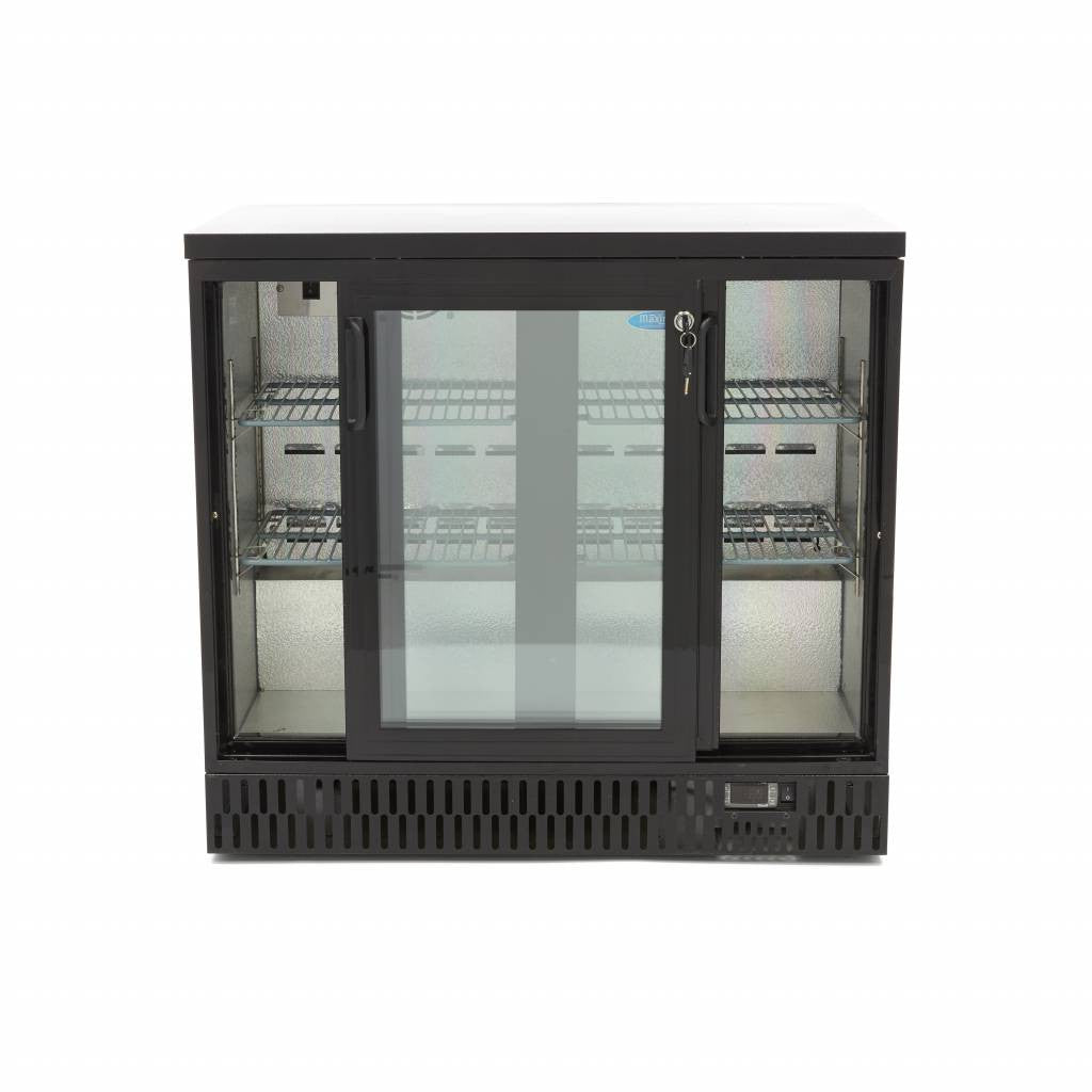 Arrière bar - 227L - 2 portes- 4 étagères inox 200 W Maxima - vue 4 - Arrière-bar réfrigéré pro CHR - Cuistéo