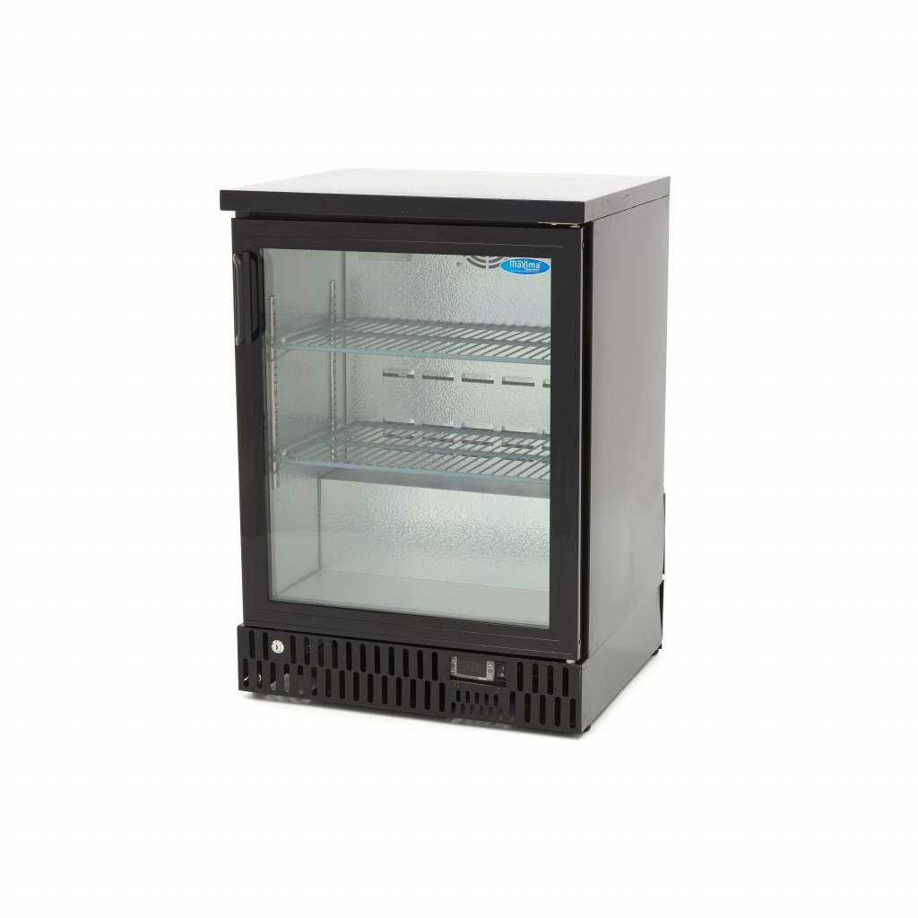Réfrigérateur à boissons - 142L - 1 porte - 2 étagères réglables inox 174 W Maxima - Arrière-bar réfrigéré professionnel CHR - matériel cuisine pro - Cuistéo