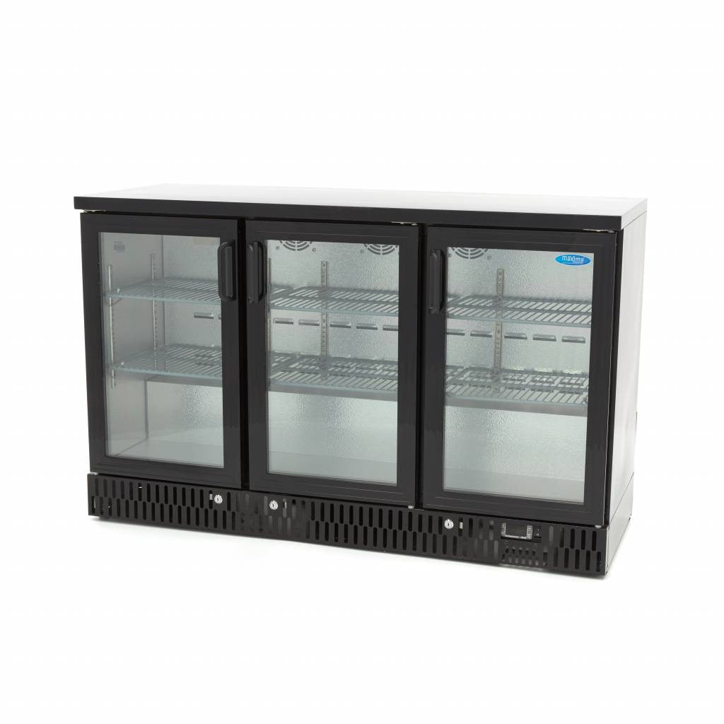 Réfrigérateur à boissons - 341L - 6 étagères inox 250 W Maxima - Arrière-bar réfrigéré professionnel CHR - matériel cuisine pro - Cuistéo