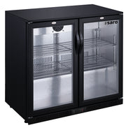 Arrière-bar réfrigéré - 2 portes vitrées - 198L inox Saro - Arrière-bar réfrigéré professionnel CHR - matériel cuisine pro - Cuistéo