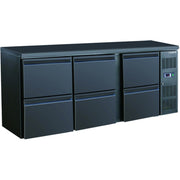 Arrière-bar réfrigéré - 6 tiroirs - 537L - Noir inox 850 W Saro - Arrière-bar réfrigéré professionnel CHR - matériel cuisine pro - Cuistéo