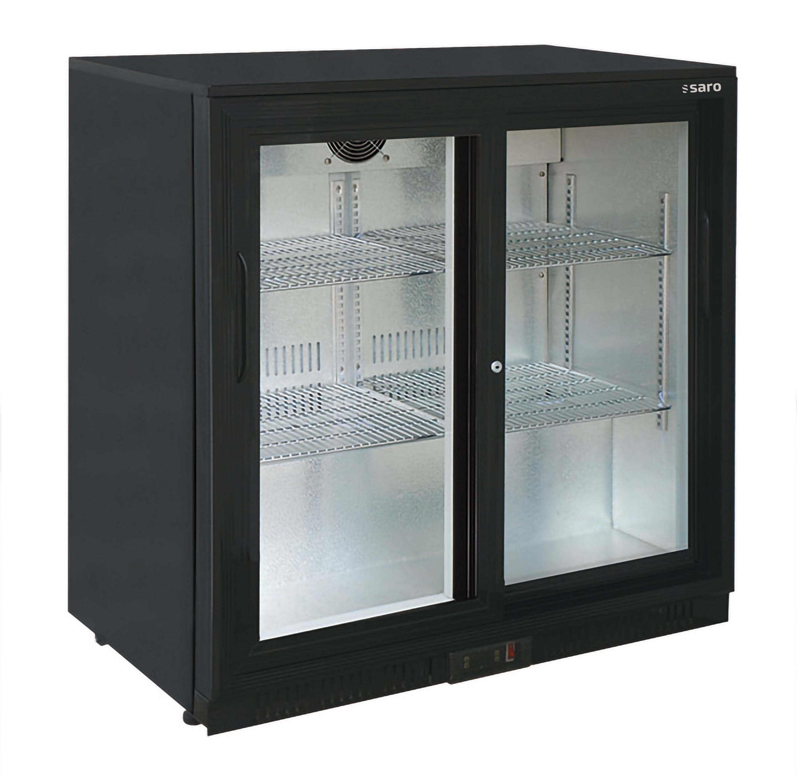Arrière-bar réfrigéré - 2 portes coulissantes - 198L inox Saro - Arrière-bar réfrigéré professionnel CHR - matériel cuisine pro - Cuistéo