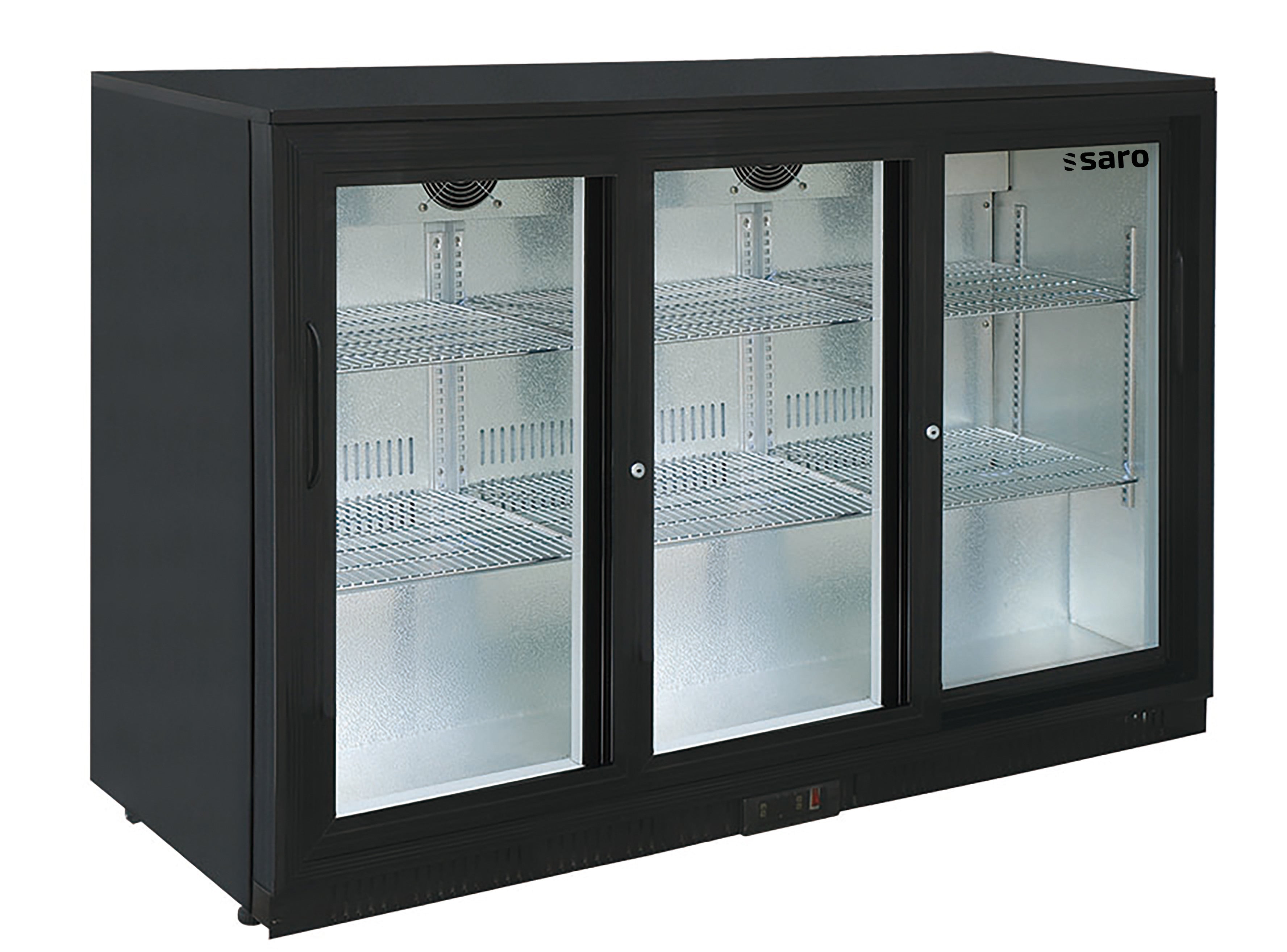 Arrière-bar réfrigéré - 3 portes coulissantes - 320L inox Saro - Arrière-bar réfrigéré professionnel CHR - matériel cuisine pro - Cuistéo
