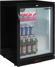 Arrière-bar réfrigéré - 1 porte vitrée - 128L inox Saro - Arrière-bar réfrigéré professionnel CHR - matériel cuisine pro - Cuistéo