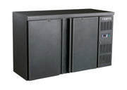 Arrière-bar réfrigéré - 2 portes - 350L - Noir inox Saro - Arrière-bar réfrigéré professionnel CHR - matériel cuisine pro - Cuistéo