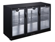 Arrière-bar réfrigéré - 3 portes vitrées - 320L inox Saro - Arrière-bar réfrigéré professionnel CHR - matériel cuisine pro - Cuistéo