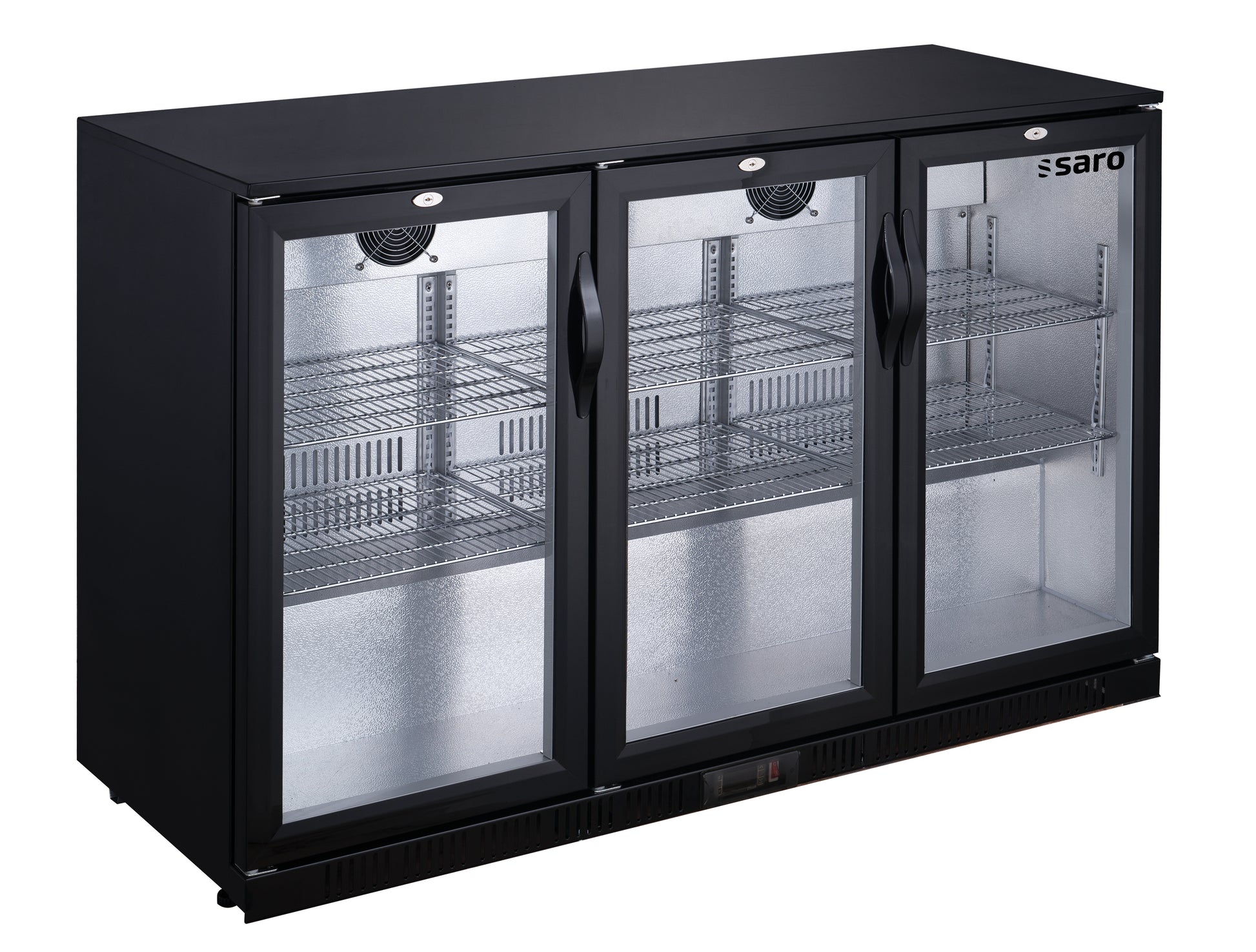 Arrière-bar réfrigéré - 3 portes vitrées - 320L inox Saro - Arrière-bar réfrigéré professionnel CHR - matériel cuisine pro - Cuistéo