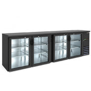 Table réfrigérée à ventilation arrière avec portes en verre modèle BB400GD - KlimaItalia