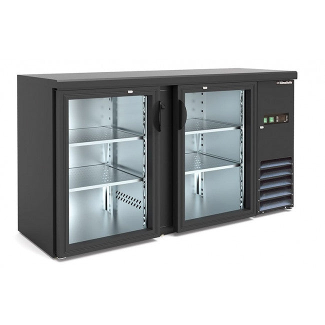 Table réfrigérée ventilée rétro avec vitrine Modèle BB200GD - KlimaItalia