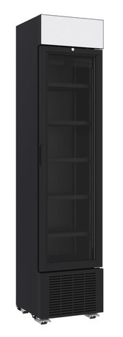 Réfrigérateur 1 porte en verre noir 232l 450x497x2024 mm 0.21 kW Combisteel - Armoire à boissons professionnel CHR - matériel cuisine pro - Cuistéo