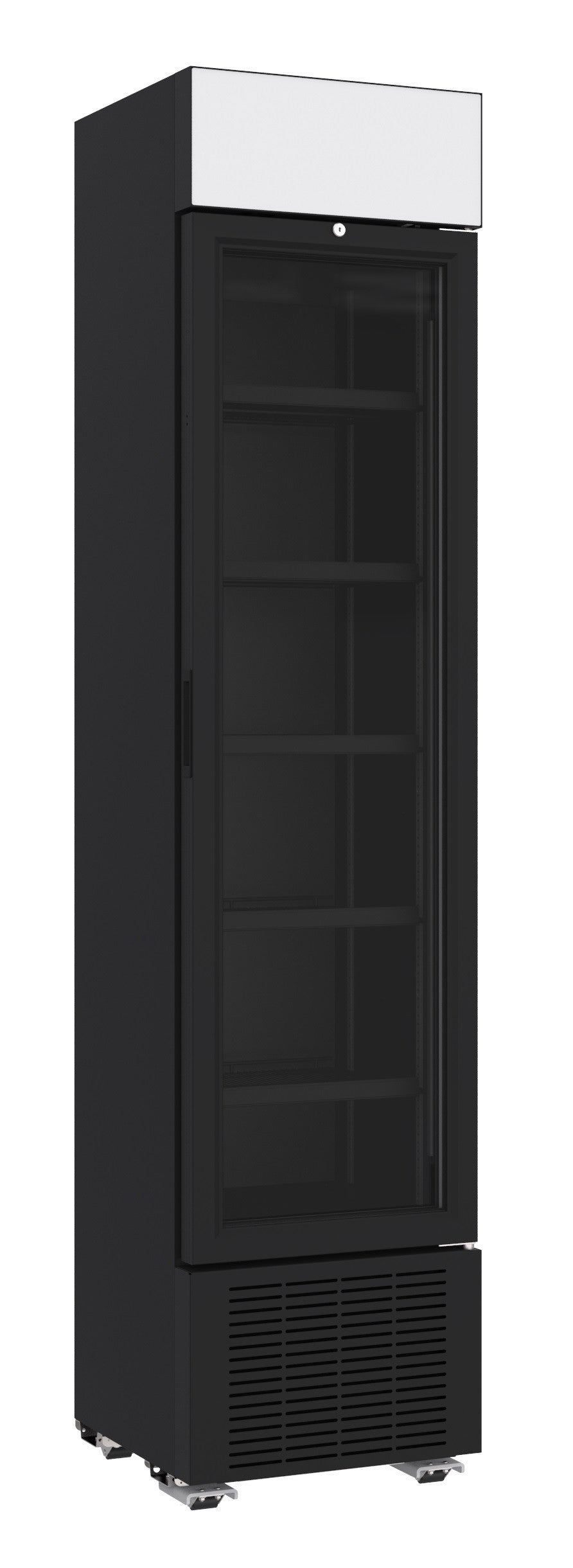 Réfrigérateur 1 porte en verre noir 232l 450x497x2024 mm 0.21 kW Combisteel - Armoire à boissons professionnel CHR - matériel cuisine pro - Cuistéo