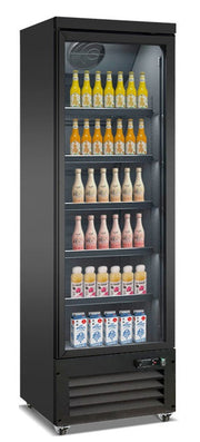 Réfrigérateur 1 porte en verre noir CEB-500r BL 620x705x2050 mm 450 L 0.3 kW Combisteel - Armoire à boissons professionnel CHR - matériel cuisine pro - Cuistéo