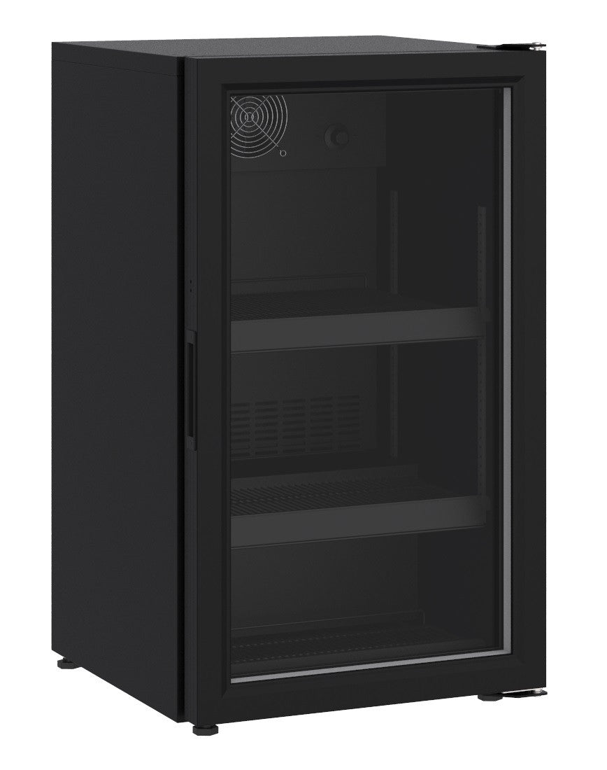 Réfrigérateur posable porte en verre 136l noir 500x585x885 mm 0.145 kW Combisteel - Armoire à boissons professionnel CHR - matériel cuisine pro - Cuistéo