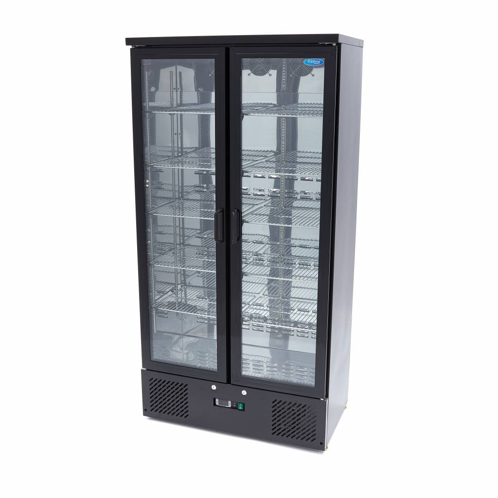Réfrigérateur à boissons - 466L - 10 étagères inox 418 W Maxima - Armoire à boissons professionnel CHR - matériel cuisine pro - Cuistéo