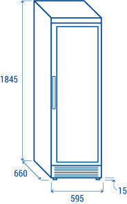 Cave à vin 350 litres argent TWS 400 - Cool Head 595x660x1845 mm 300 W Coolhead - vue 4 - Cave à Vin pro CHR - Cuistéo