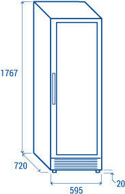 Cave à vin encastrable de 470 litres CW 410DT - Cool Head 595x720x1767 mm 75 W Coolhead - vue 9 - Cave à Vin pro CHR - Cuistéo