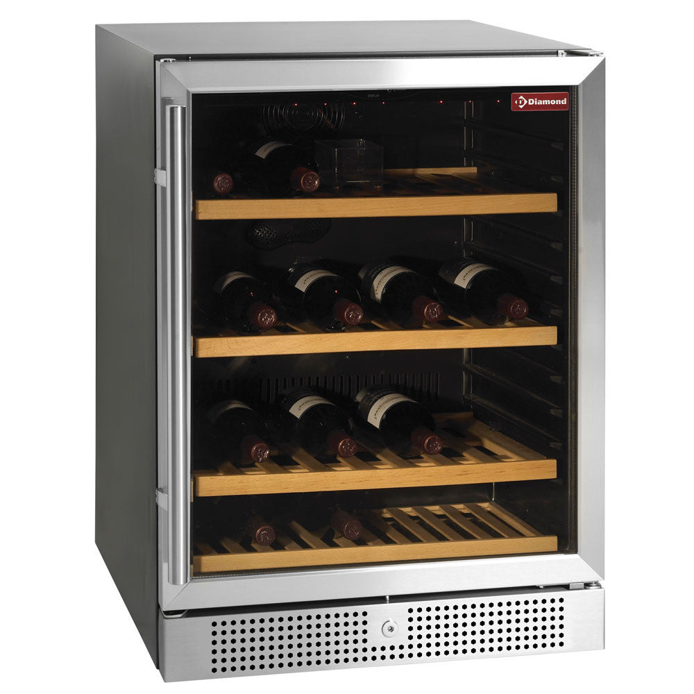 Cave à vins ventilée 160 lt noire - Diamond