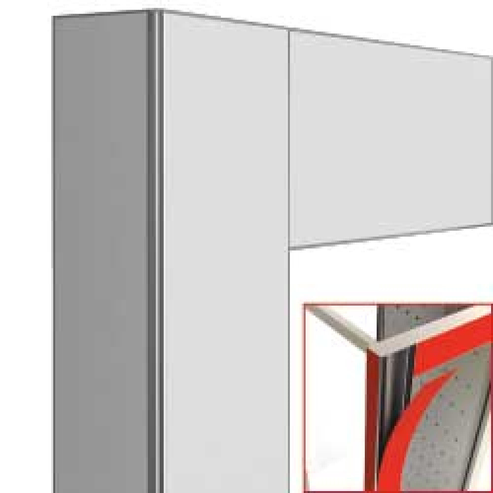 Ensemble vitrine - traversante et déco blanc mat - Diamond