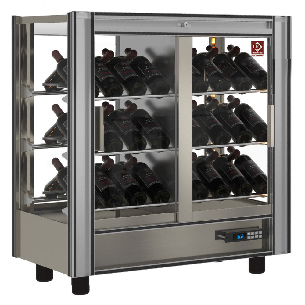 Vitrine réfrigérée à vins l 216 - traversante - modulable - Diamond