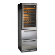 Cave à vin ventilée 72 bouteilles compartiment supérieur et 69 compartiment inférieur Modèle DW190SILVER - KlimaItalia